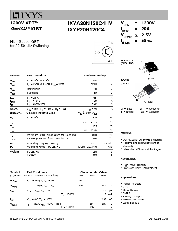 IXYA20N120C4HV