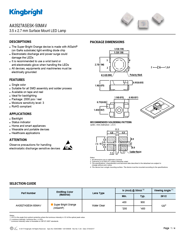 AA3527ASESK-50MAV