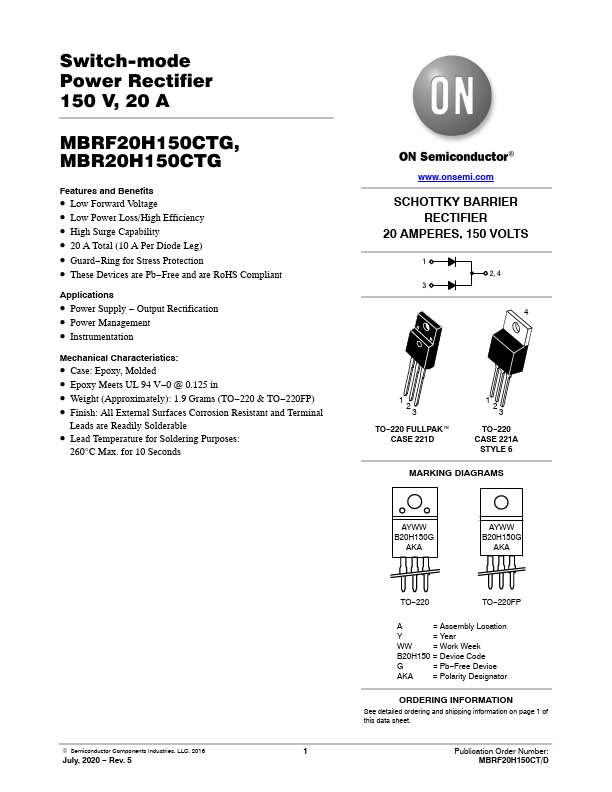 MBR20H150CTG