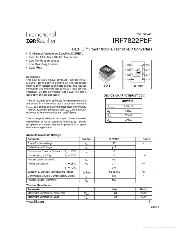 IRF7822PBF