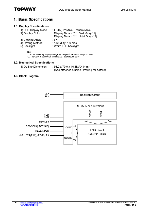 LM6063HCW