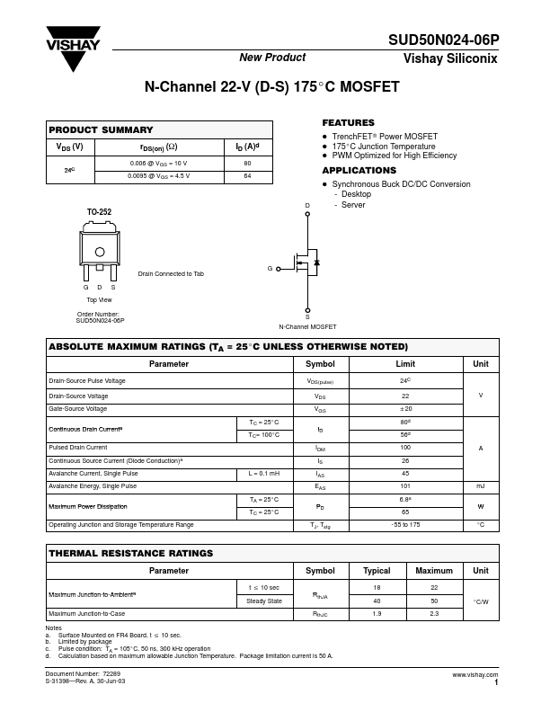 SUD50N024-06P