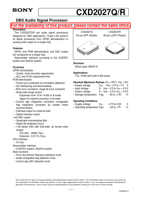 CXD2027R