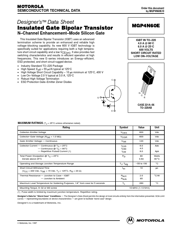 MGP4N60E