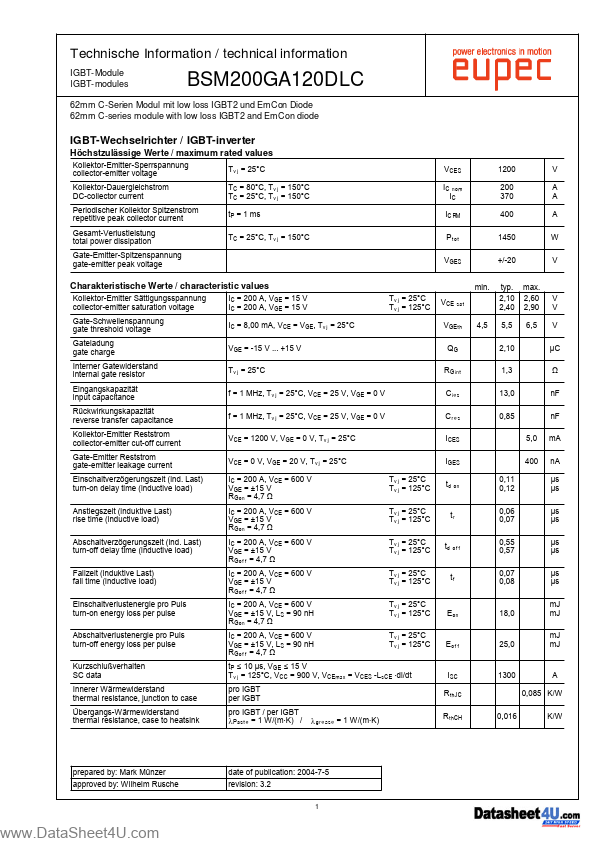 BSM200GA120DLC