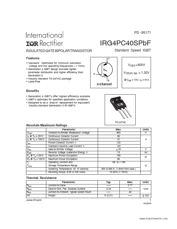 IRG4PC40SPBF