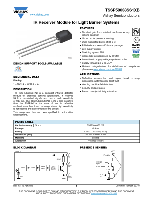 TSSP58038SS1XB