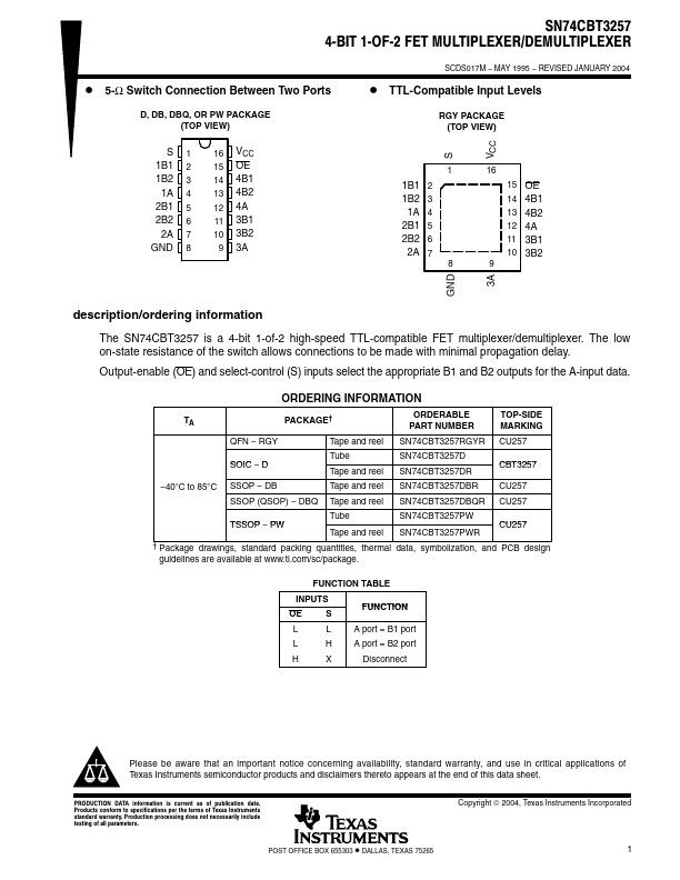 SN74CBT3257