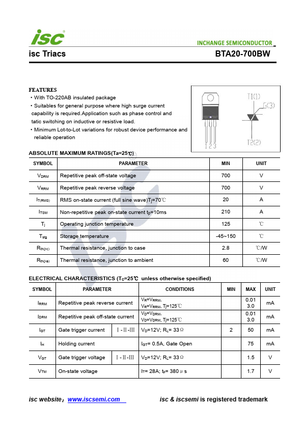 BTA20-700BW