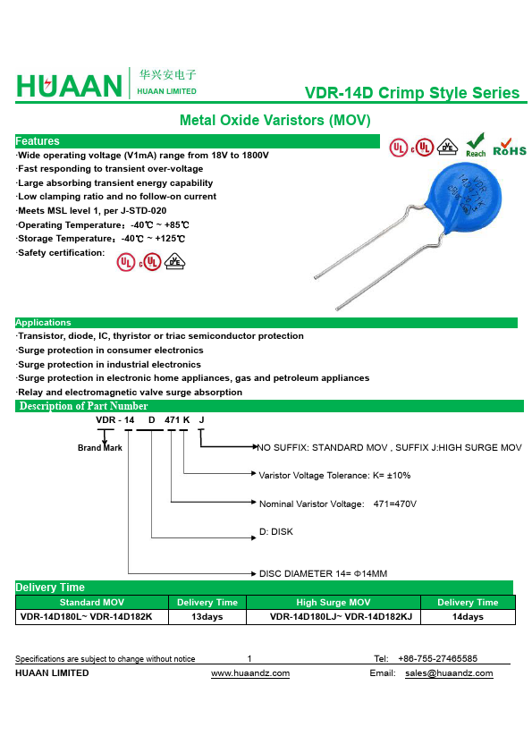 VDR-14D680K