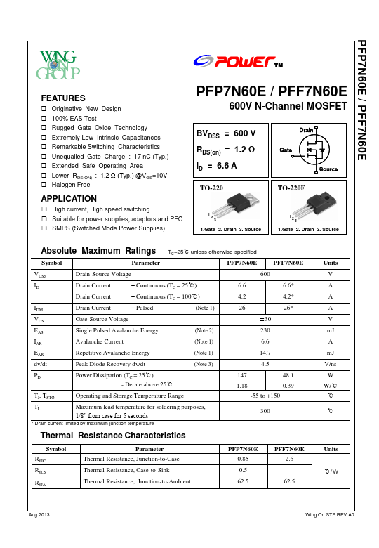 PFP7N60E