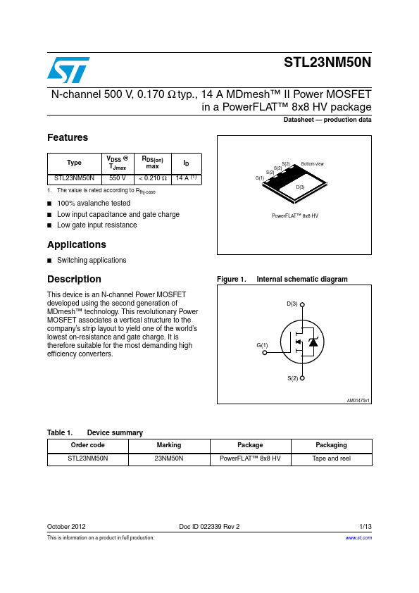 STL23NM50N