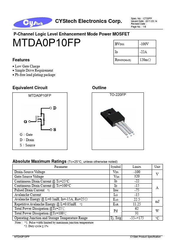 MTDA0P10FP