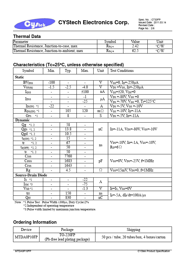 MTDA0P10FP