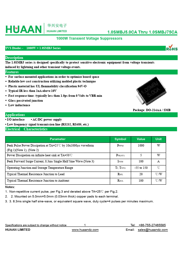 1.0SMBJ51CA