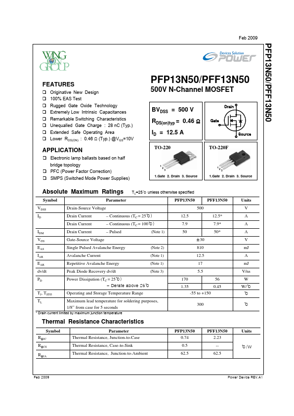 PFP13N50