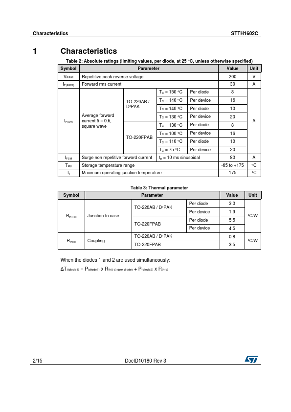 STTH1602CT