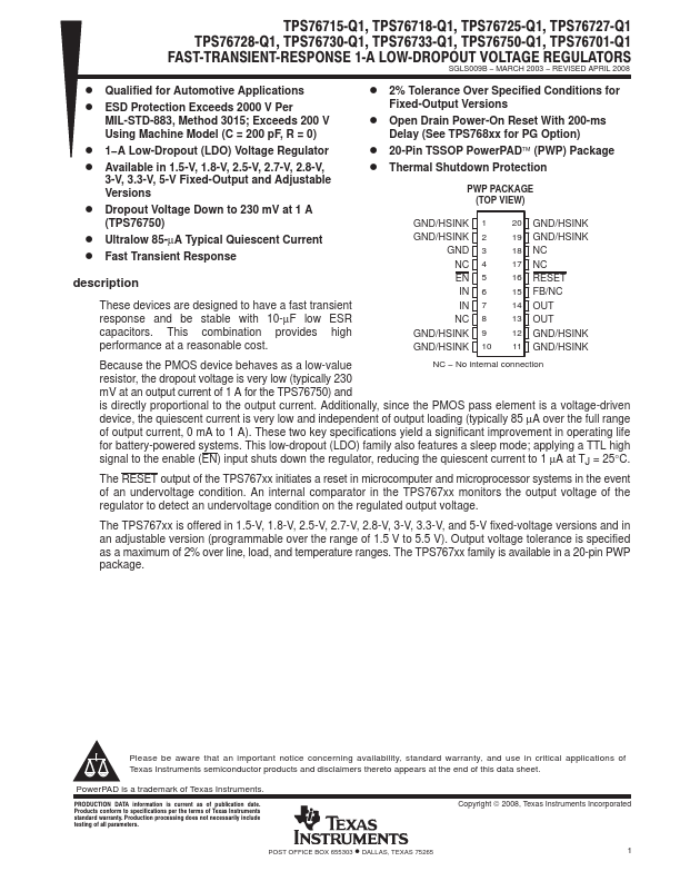 TPS76715-Q1