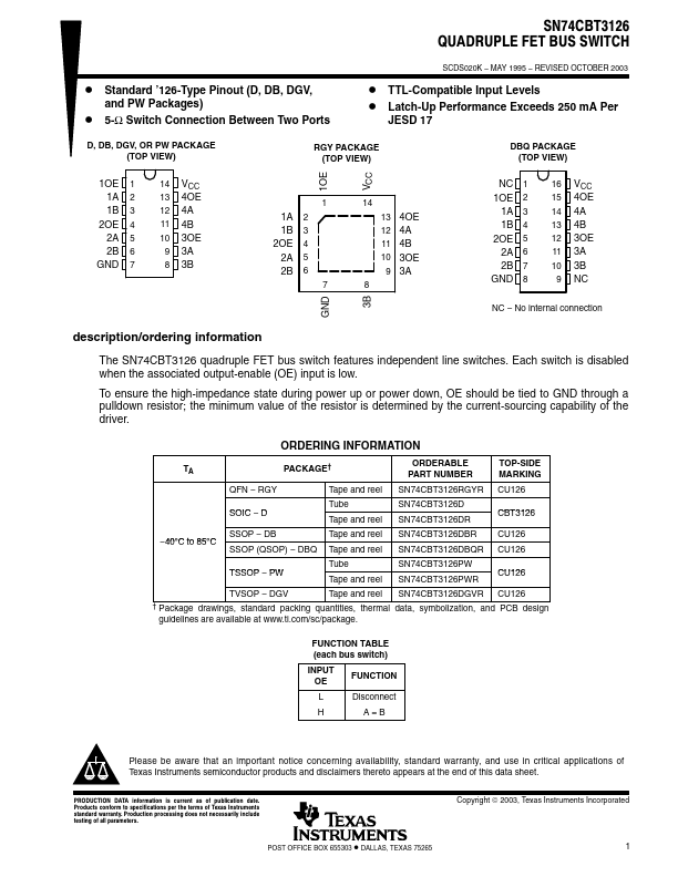 SN74CBT3126