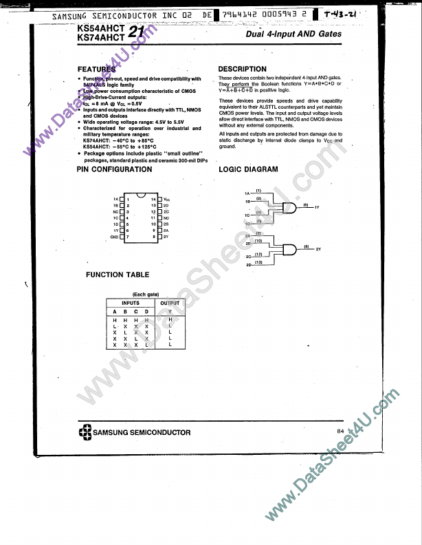 KS74AHCT21