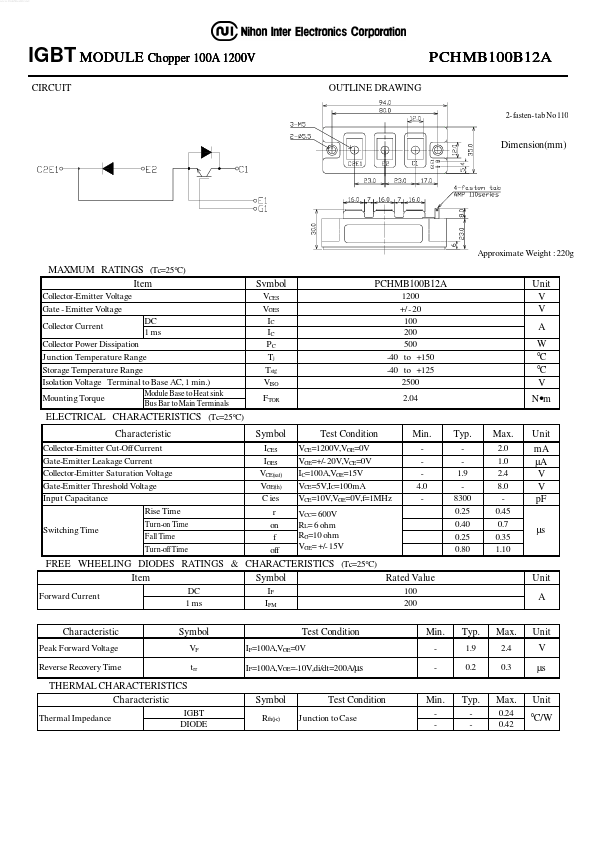 PCHMB100B12A