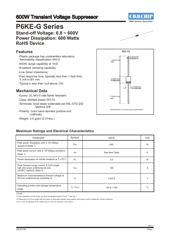 P6KE160CA-G