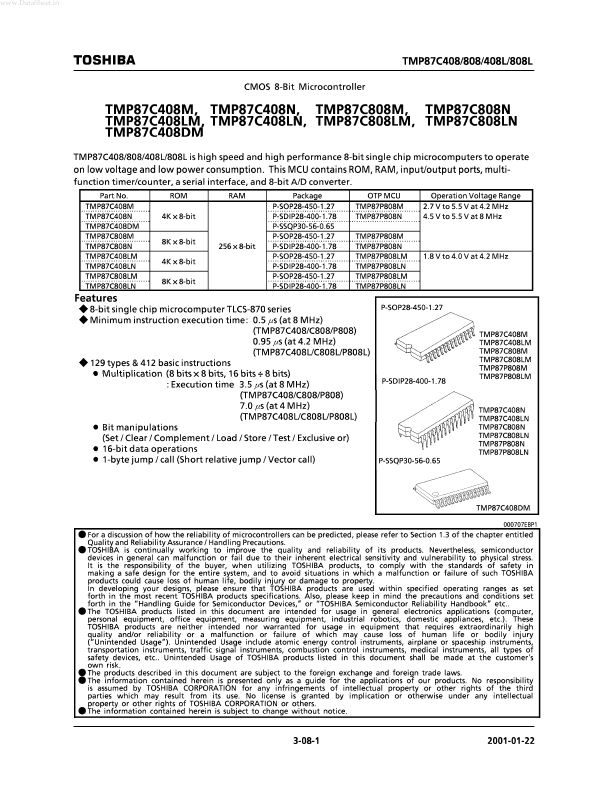 TMP87C808LN