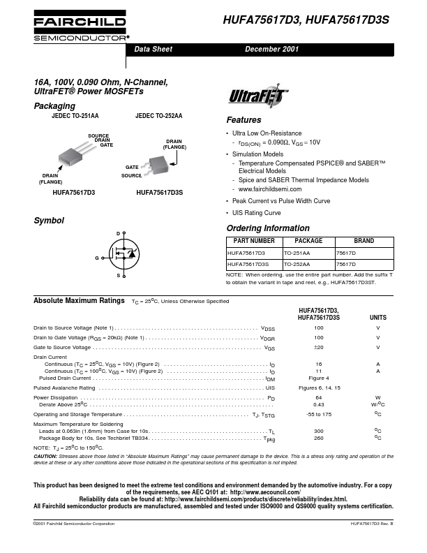 HUFA75617D3S