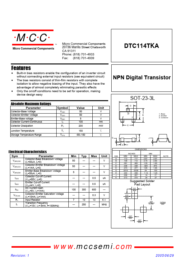 DTC114TKA