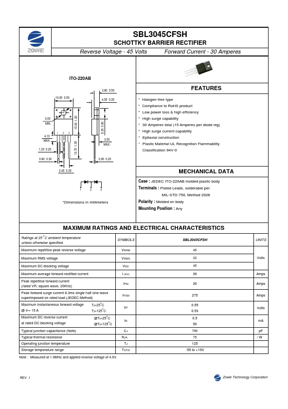 SBL3045CFSH