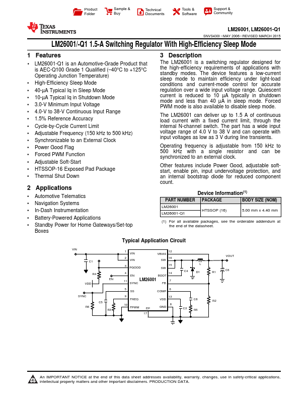 LM26001-Q1