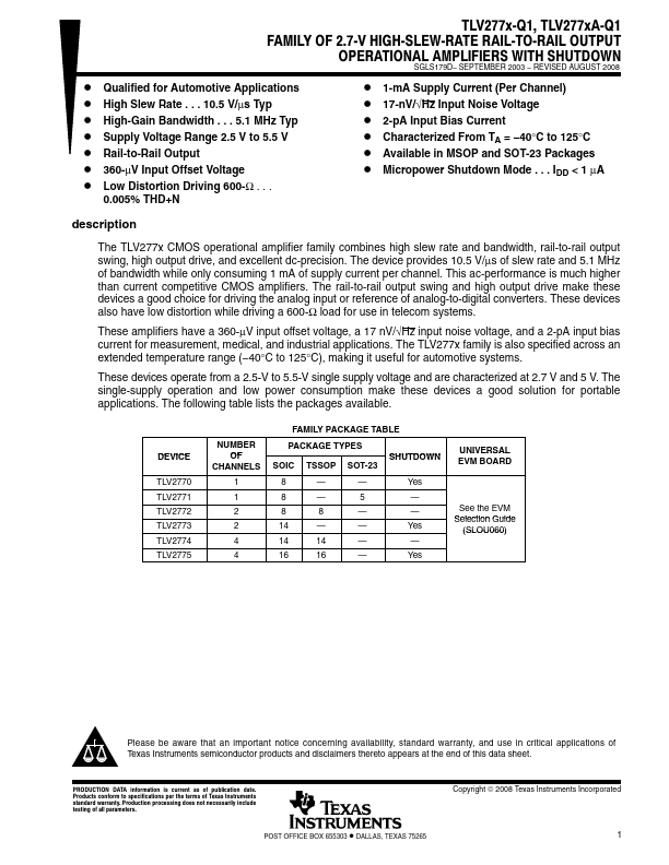 TLV2771A-Q1