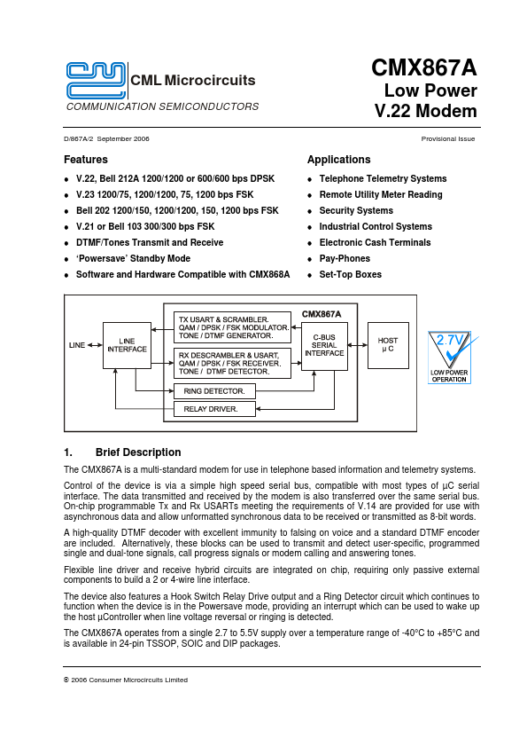 CMX867A