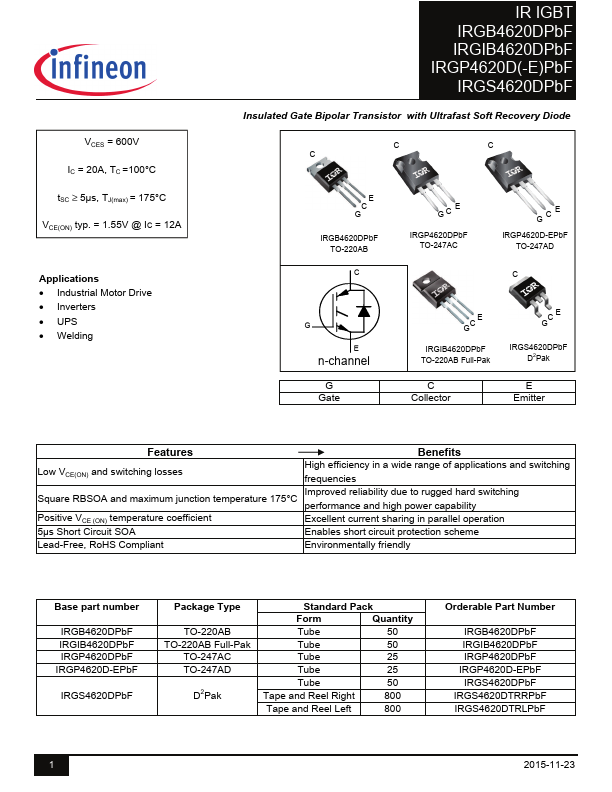 IRGP4620D-EPbF