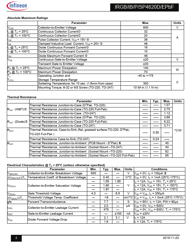 IRGP4620D-EPbF