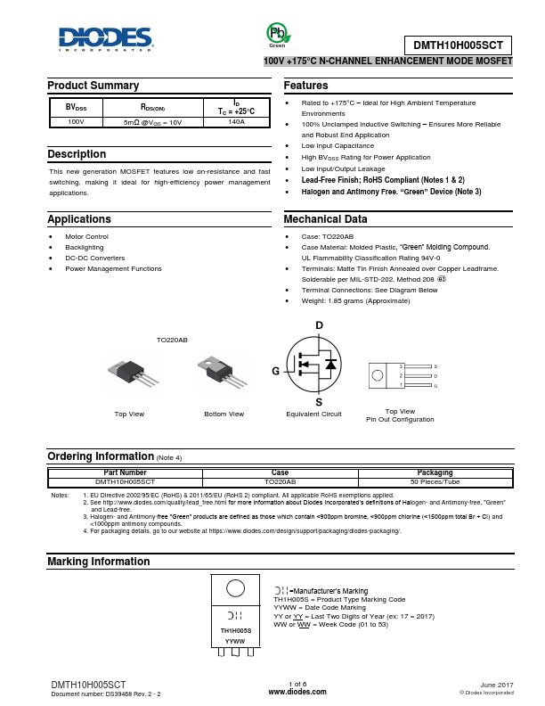 DMTH10H005SCT