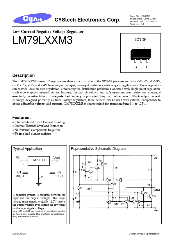 LM79L12M3