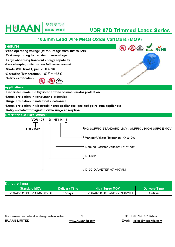 VDR-07D470K