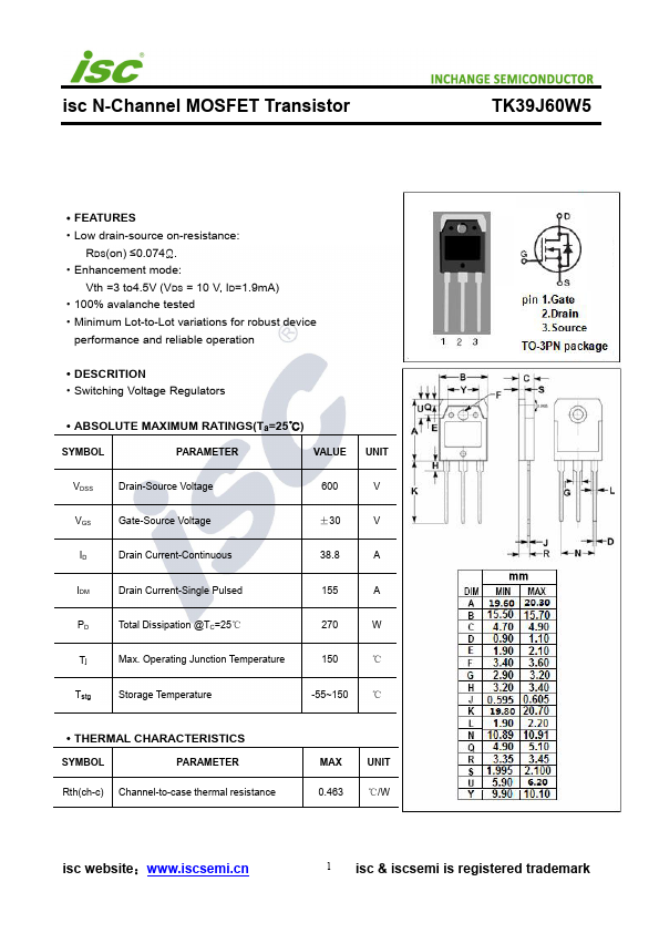 TK39J60W5