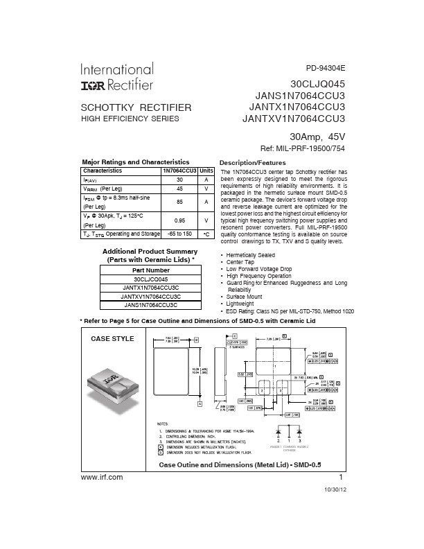 JANS1N7064CCU3