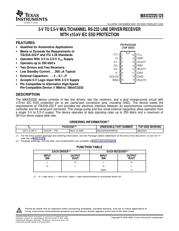 MAX3232E-Q1