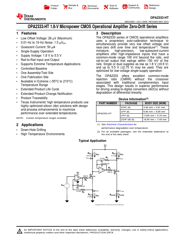 OPA2333-HT