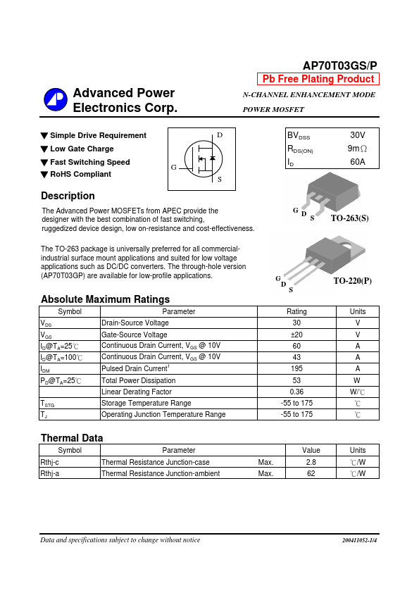 AP70T03GS