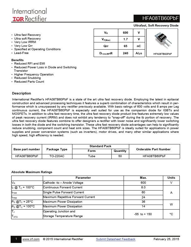 HFA08TB60PbF