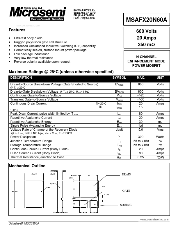 MSAFX20N60A