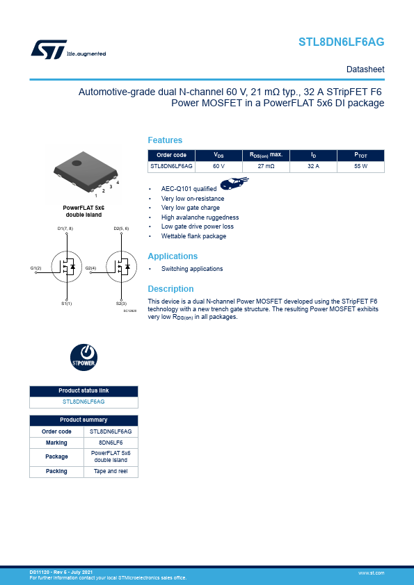 STL8DN6LF6AG