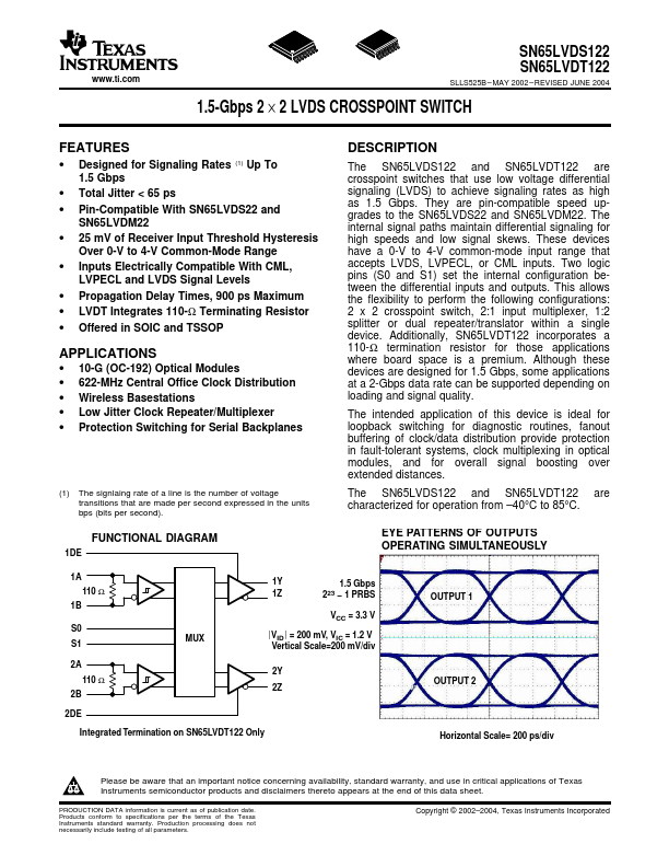 SN65LVDS122