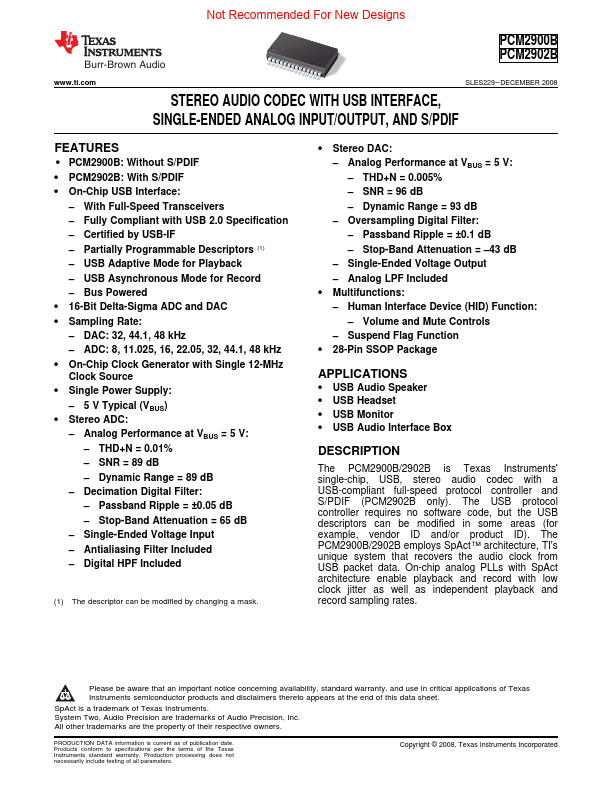 PCM2900B