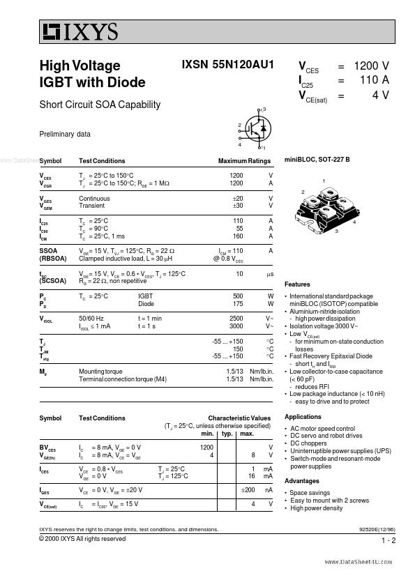 IXSN55N120AU1