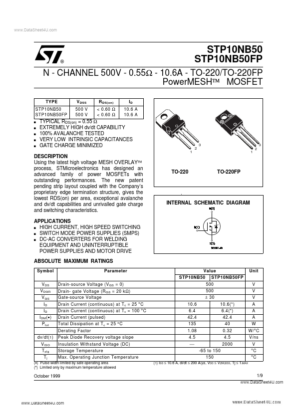 P10NB50FP